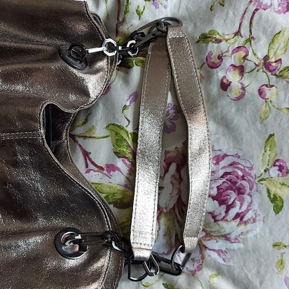 Benvenuti gold Italian leather bag - Picture 12 of 12